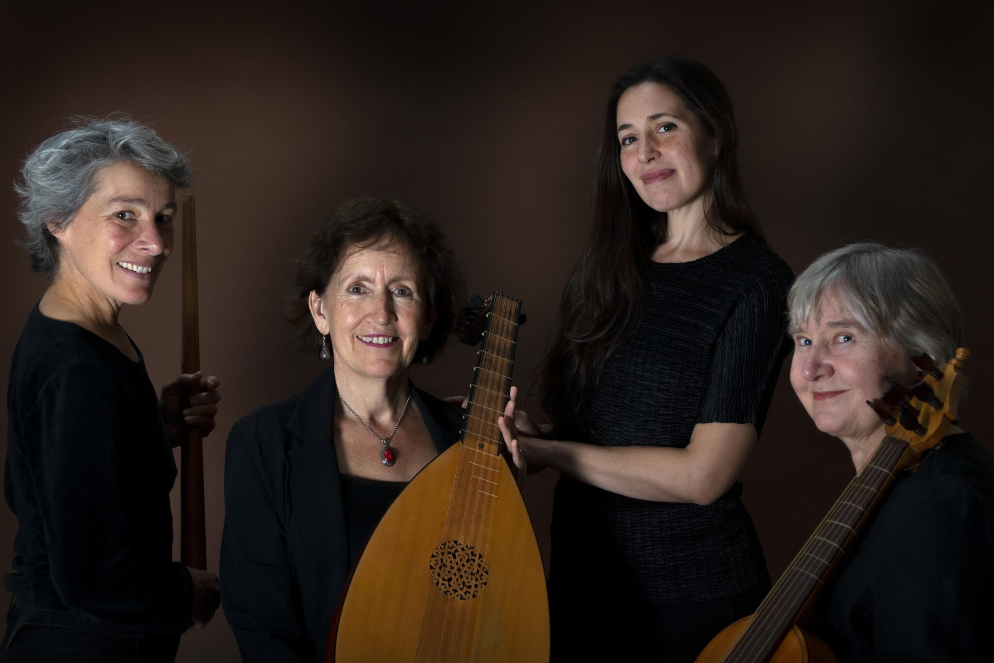 ENSEMBLE CORONA: Valeria Mignaco, zang; Heleen Gerretsen, blokfluit en cornetto; Margo Fontijne, vedel, gamba en rebec; Elly van Munster, luit